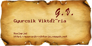Gyurcsik Viktória névjegykártya